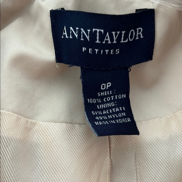 Ann Taylor Petite Cream Women's Coat - Picture 2 of 2
